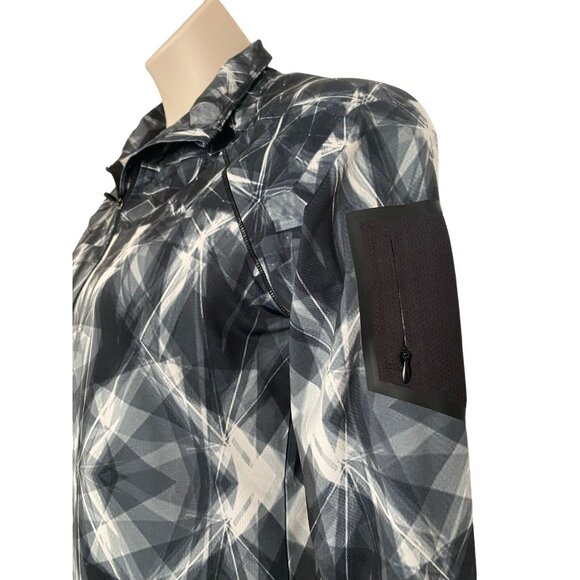 Icyzone Woman's XL Cycling Workout Long Sleeve Shirt Yoga Running 1/4 Zip Pocket - Picture 2 of 7